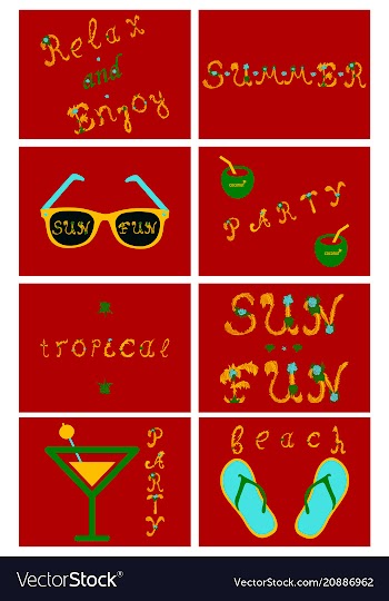 Summer tropical design for banner or flyer vector image