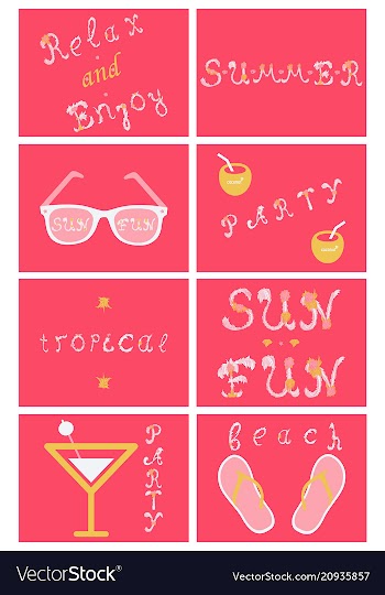 Summer tropical design for banner or flyer vector image