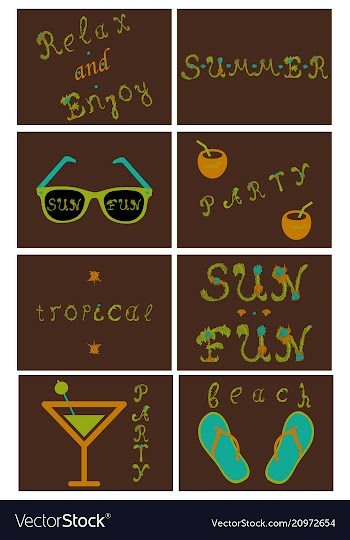 Summer tropical design for banner or flyer vector image