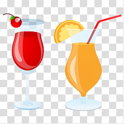 Summer , two fruit juice glasses transparent background PNG clipart
