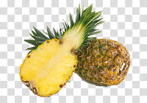 Summer , two slice on pineapple fruits transparent background PNG clipart