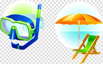Summer vacation, material beach to play transparent background PNG clipart