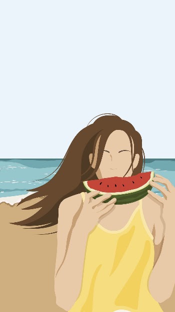 Summer vacation phone wallpaper, aesthetic | Free Photo Illustration - rawpixel
