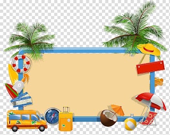 Summer vacation , Summer Vacation , frame illustration transparent background PNG clipart