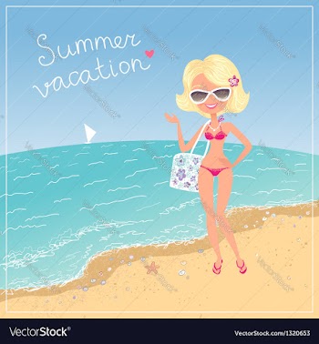  					Summer vacation vector image														