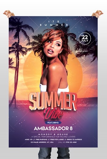 Summer Vibe – Free PSD Flyer Template