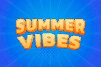 Summer vibes 3D text colorful comic… | Free stock illustration | High Resolution graphic