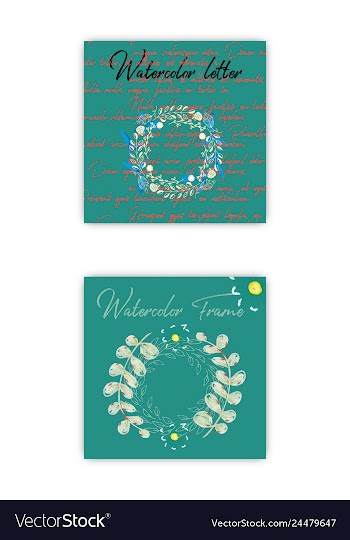 Summer vintage floral greeting card with blooming vector image