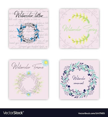 Summer vintage floral greeting card with blooming vector image