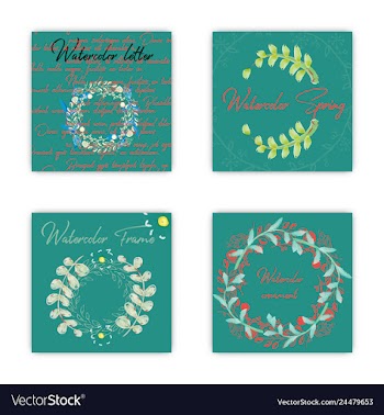 Summer vintage floral greeting card with blooming vector image