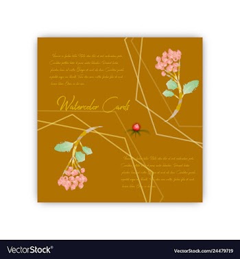 Summer vintage floral greeting card with blooming vector image