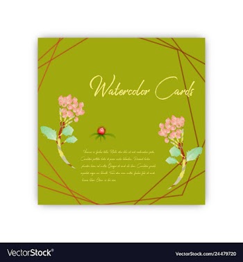 Summer vintage floral greeting card with blooming vector image