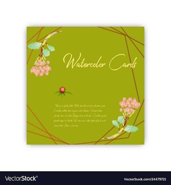 Summer vintage floral greeting card with blooming vector image