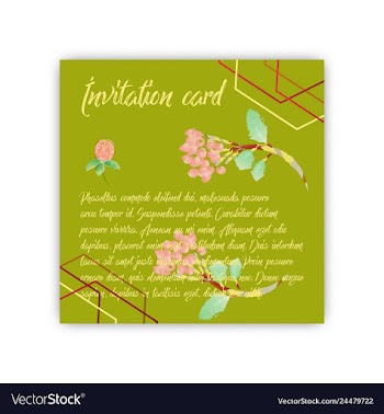 Summer vintage floral greeting card with blooming vector image