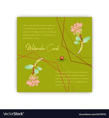 Summer vintage floral greeting card with blooming vector image