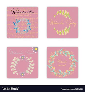 Summer vintage floral greeting card with blooming vector image