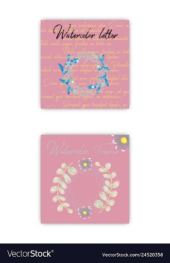 Summer vintage floral greeting card with blooming vector image