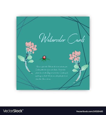 Summer vintage floral greeting card with blooming vector image