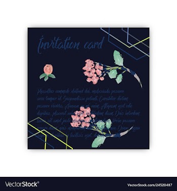 Summer vintage floral greeting card with blooming vector image