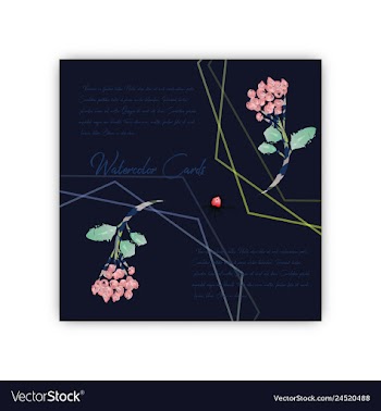 Summer vintage floral greeting card with blooming vector image