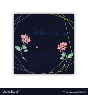 Summer vintage floral greeting card with blooming vector image