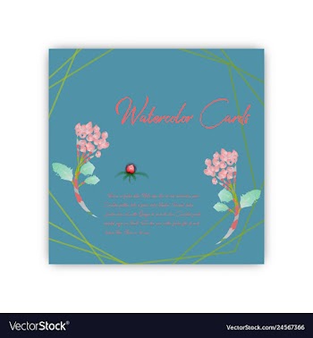 Summer vintage floral greeting card with blooming vector image