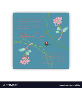 Summer vintage floral greeting card with blooming vector image