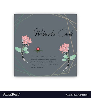 Summer vintage floral greeting card with blooming vector image