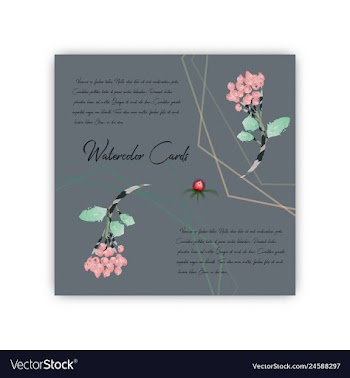Summer vintage floral greeting card with blooming vector image