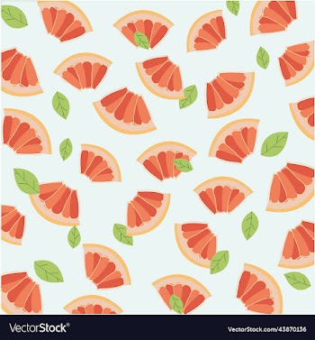 summer wallpaper with pieces of fresh grapefruit