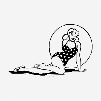 Summer woman clipart, fashion vintage | Free Vector - rawpixel