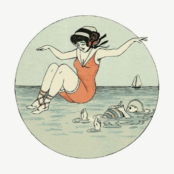 Summer woman clipart, vintage  | Free Photo - rawpixel