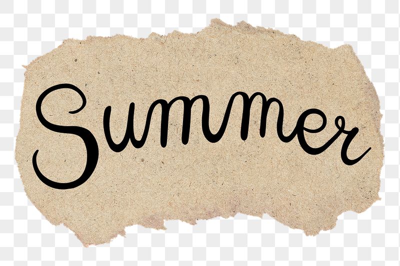 Summer word png, black calligraphy | Free PNG - rawpixel