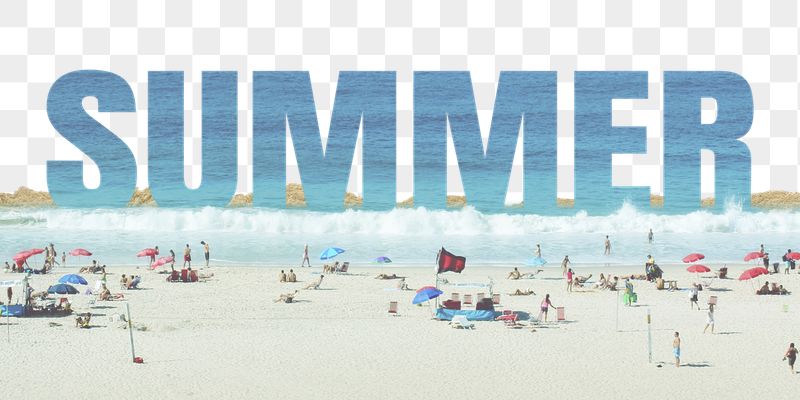 Summer word png border sticker, | Free PNG - rawpixel