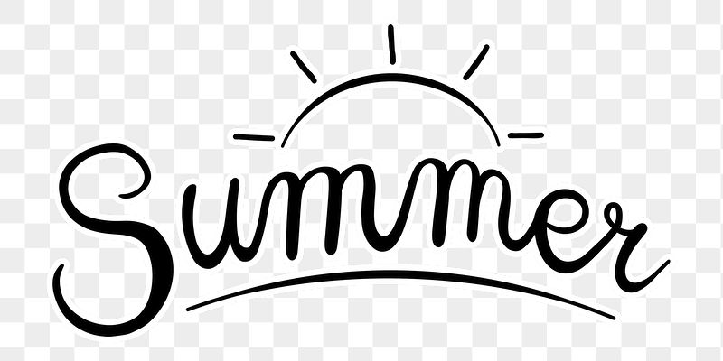 Summer word png, minimal black | Free PNG - rawpixel