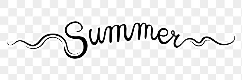 Summer word png, minimal black | Free PNG - rawpixel
