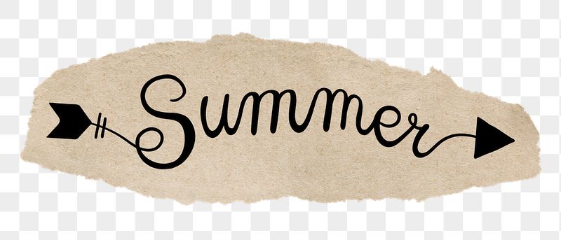 Summer word png, torn paper, | Free PNG - rawpixel