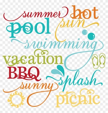 Summer Words Set Svg Scrapbook Title Summer Svg Files - Summer Words