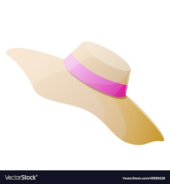 summers woman hat with pink ribbon