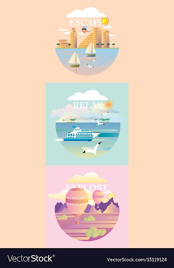 Summertime vacation vector image
