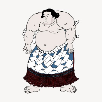 Sumo guy clipart, sports illustration | Free Vector - rawpixel