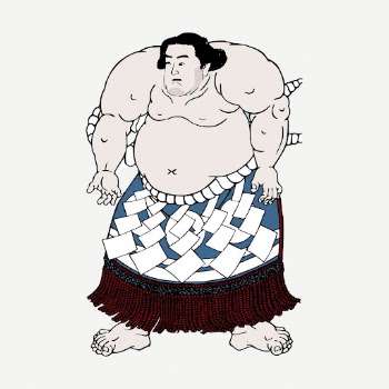 Sumo guy vintage clipart, sports | Free PSD - rawpixel