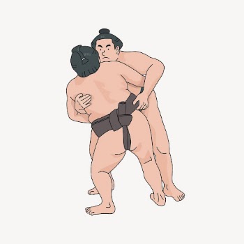 Sumo wrestlers clipart, Japanese sport | Free PSD - rawpixel