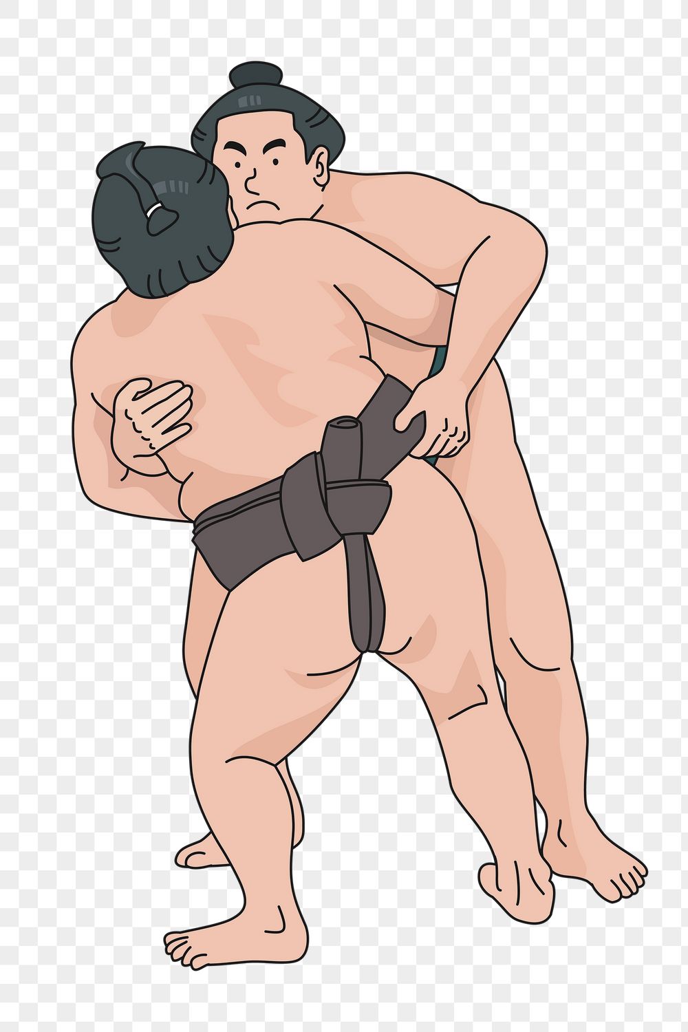 Sumo wrestlers png sticker, Japanese | Free PNG - rawpixel