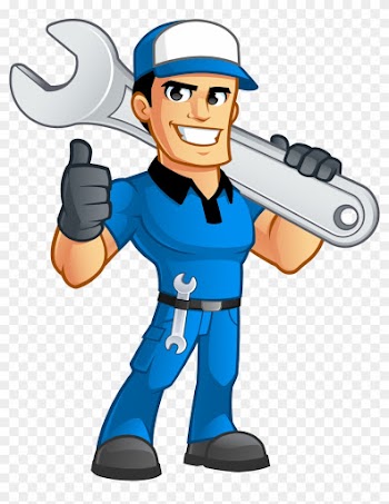 Sump Pump Repairs - Mechanic Cartoon