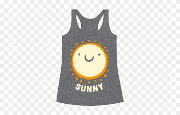 Sun &amp; Grumpy Cloud Racerback Tank Top - Laces Tight And Gloves Dusty Racerback Tank Top Top: