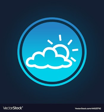 sun and cloud weather icon