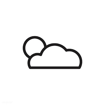 Sun and cloud weather icon vector | Free stock vector - 533508