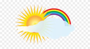 Sun And Clouds Clipart - Graphic Design