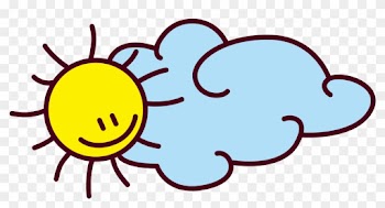 Sun And Clouds - Sun And Cloud Cartoon Png